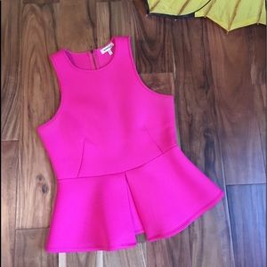 Hot pink peplum top
